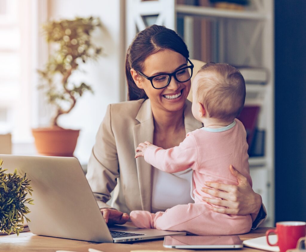 Parental leave - mother working from home